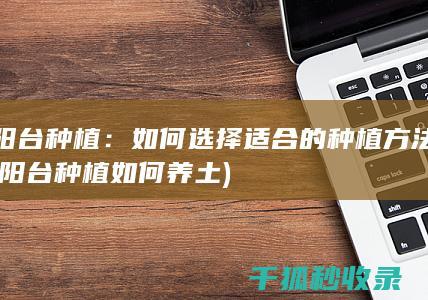 阳台种植：如何选择适合的种植方法 (阳台种植如何养土)